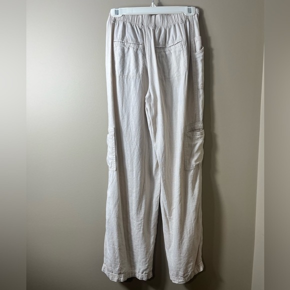 Maurice’s Soft Linen High Rise Cargo Wide Leg Pant Khaki Tan Size 6 - Picture 3 of 8